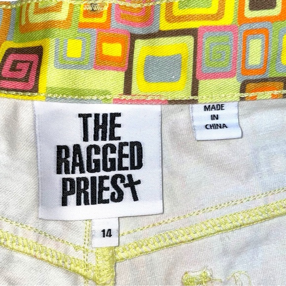 Dolls Kill The Ragged Priest Confusion Chain Pant Size 14 Retro Punk High Waist - Picture 7 of 15